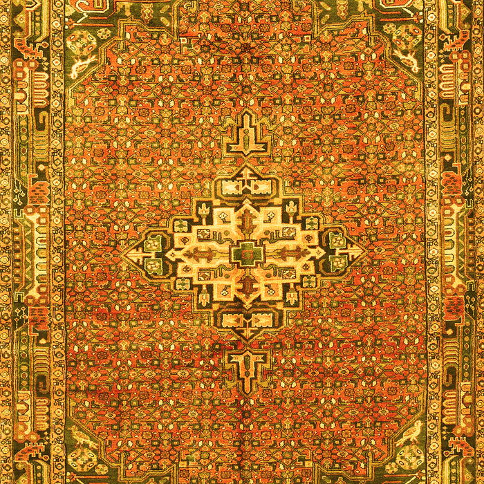 Machine Washable Persian Yellow Traditional Rug, wshtr307yw
