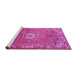 Sideview of Machine Washable Persian Pink Traditional Rug, wshtr307pnk