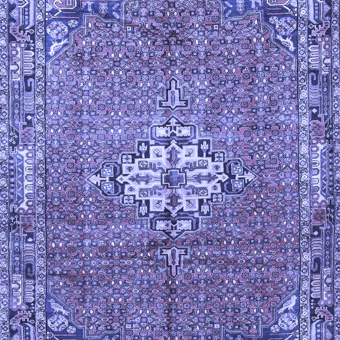 Machine Washable Persian Blue Traditional Rug, wshtr307blu