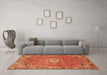 Machine Washable Persian Orange Traditional Area Rugs in a Living Room, wshtr307org