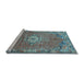 Sideview of Machine Washable Persian Light Blue Traditional Rug, wshtr307lblu