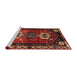 Sideview of Machine Washable Traditional Tomato Red Rug, wshtr3080