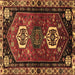 Square Persian Brown Traditional Rug, tr3080brn