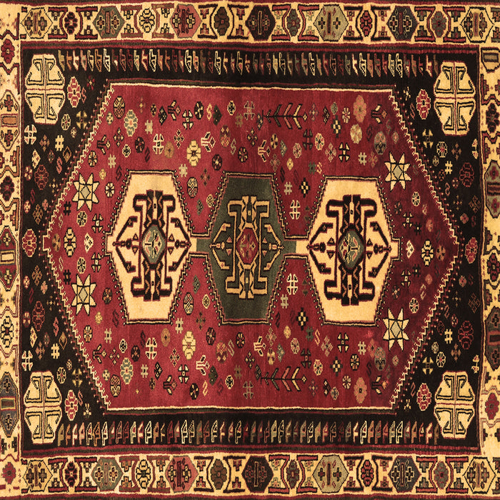 Square Machine Washable Persian Brown Traditional Rug, wshtr3080brn