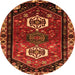 Machine Washable Persian Orange Traditional Area Rugs, wshtr3080org