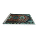 Sideview of Machine Washable Persian Light Blue Traditional Rug, wshtr3080lblu