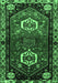 Machine Washable Persian Emerald Green Traditional Area Rugs, wshtr3080emgrn