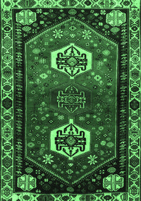 Persian Emerald Green Traditional Rug, tr3080emgrn