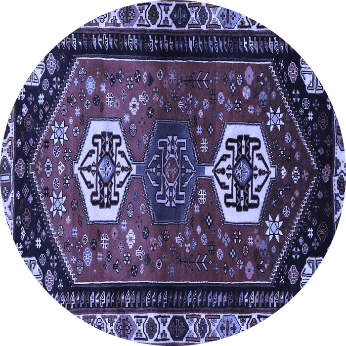 Round Persian Blue Traditional Rug, tr3080blu