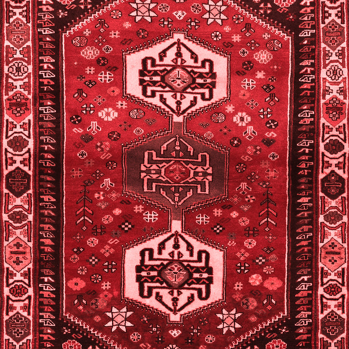 Machine Washable Persian Red Traditional Rug, wshtr3080red