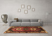 Machine Washable Persian Brown Traditional Rug in a Living Room,, wshtr3080brn