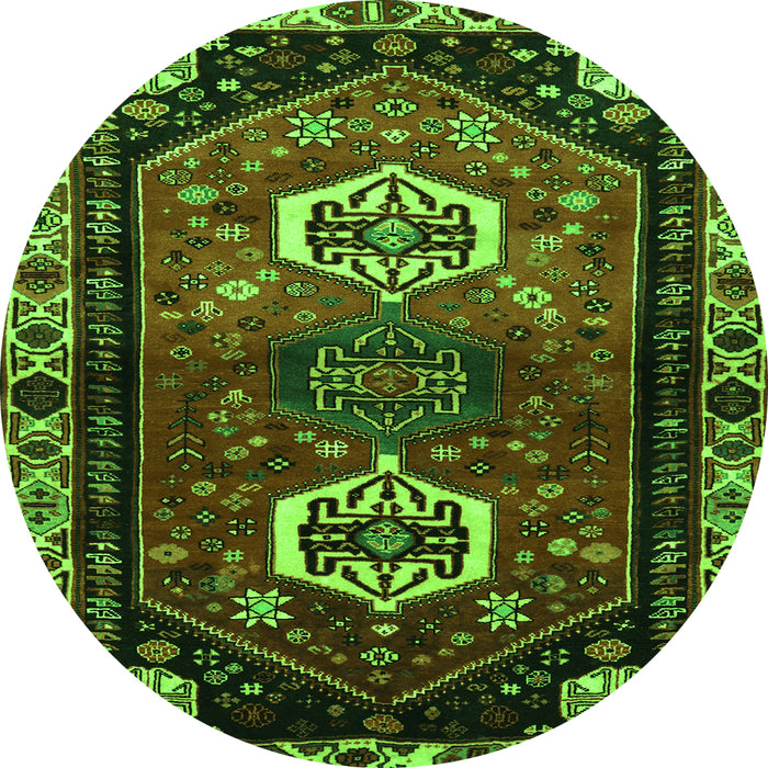 Square Persian Green Traditional Rug, tr3080grn