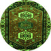 Square Persian Green Traditional Rug, tr3080grn
