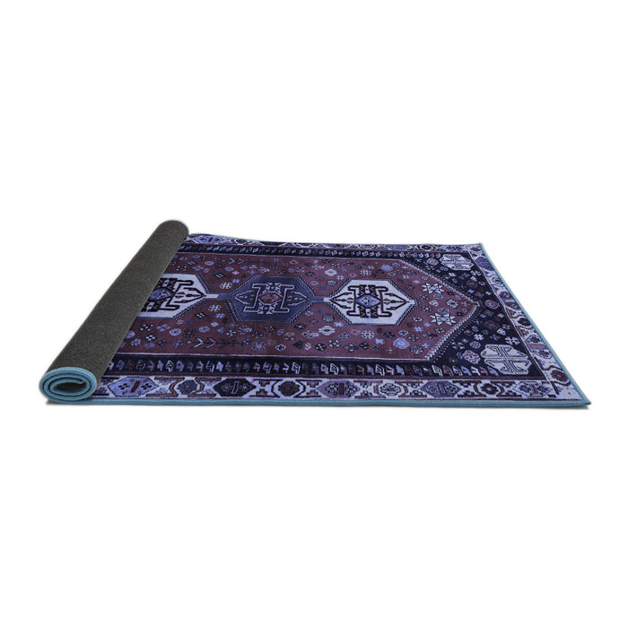 Sideview of Persian Blue Traditional Rug, tr3080blu
