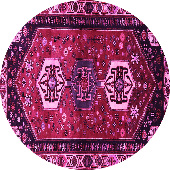 Round Persian Pink Traditional Rug, tr3080pnk