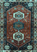 Machine Washable Persian Light Blue Traditional Rug, wshtr3080lblu