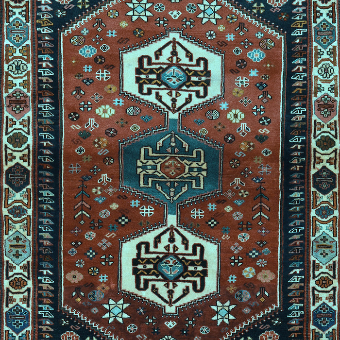 Machine Washable Persian Light Blue Traditional Rug, wshtr3080lblu