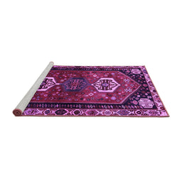 Sideview of Machine Washable Persian Purple Traditional Area Rugs, wshtr3080pur