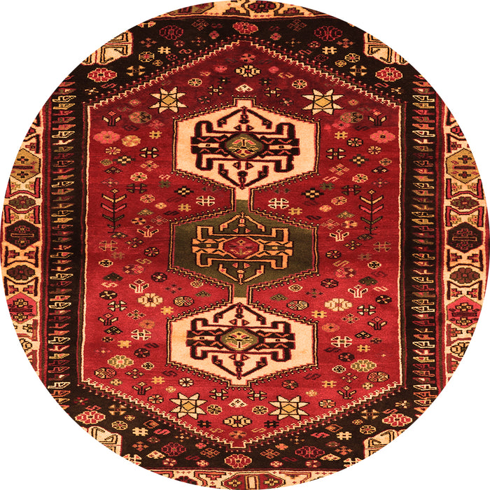 Square Persian Orange Traditional Rug, tr3080org