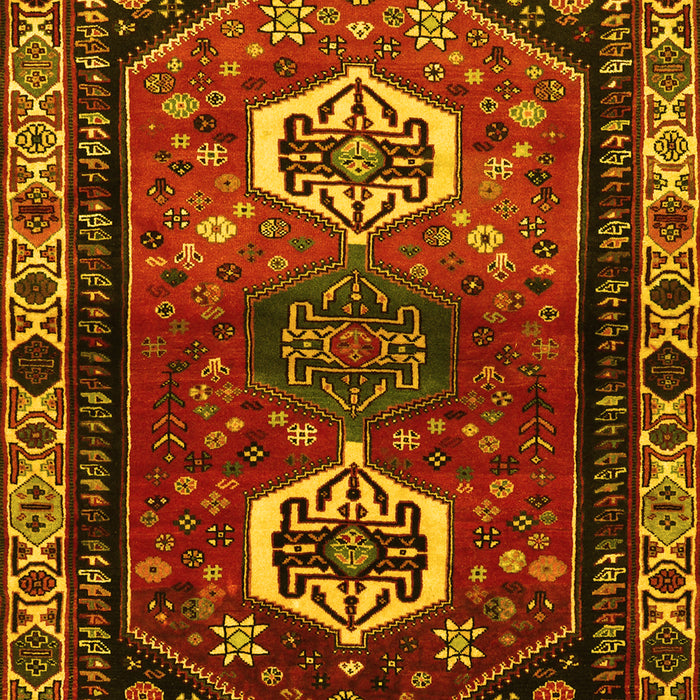 Machine Washable Persian Yellow Traditional Rug, wshtr3080yw