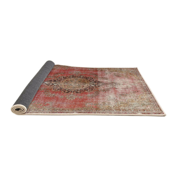 Sideview of Traditional Light Copper Gold Persian Rug, tr3081