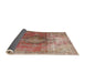 Sideview of Traditional Light Copper Gold Persian Rug, tr3081