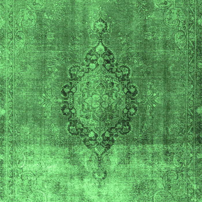 Machine Washable Persian Emerald Green Traditional Area Rugs, wshtr3081emgrn