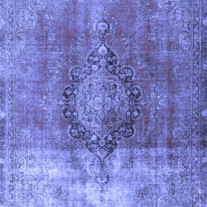 Machine Washable Persian Blue Traditional Rug, wshtr3081blu