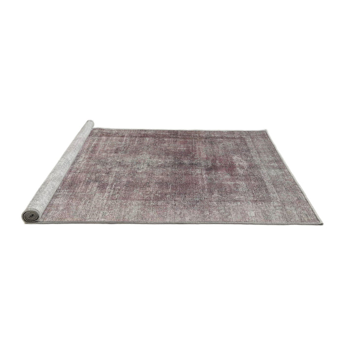 Sideview of Machine Washable Traditional Rose Dust Purple Rug, wshtr3082