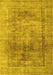 Machine Washable Persian Yellow Traditional Rug, wshtr3082yw