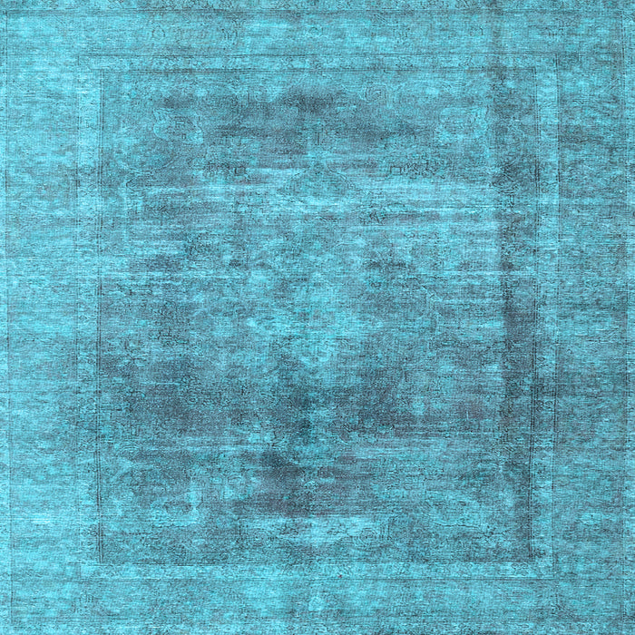 Square Machine Washable Persian Light Blue Traditional Rug, wshtr3082lblu