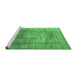 Sideview of Machine Washable Persian Emerald Green Traditional Area Rugs, wshtr3082emgrn