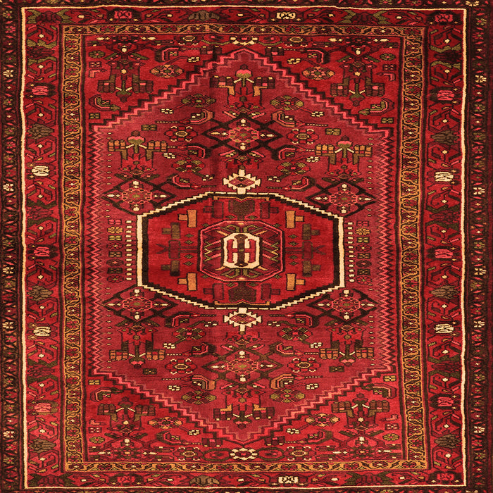 Serging Thickness of Persian Orange Traditional Rug, tr3083org