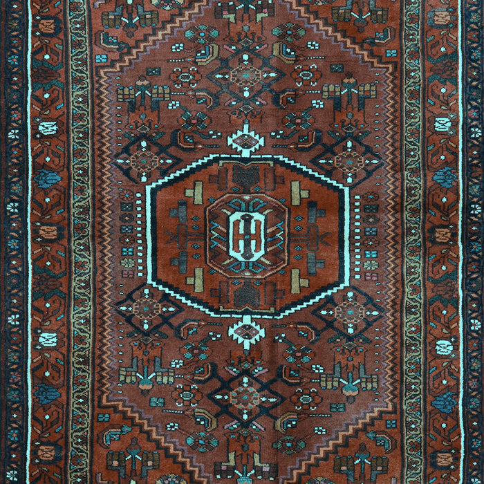 Machine Washable Persian Light Blue Traditional Rug, wshtr3083lblu