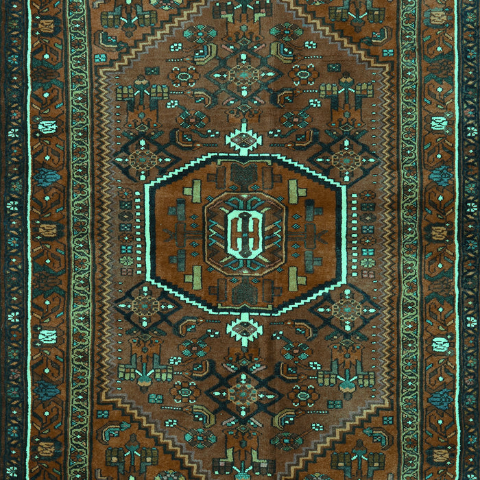 Machine Washable Persian Turquoise Traditional Area Rugs, wshtr3083turq