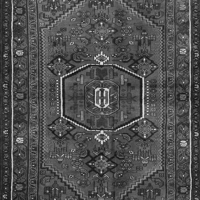 Serging Thickness of Machine Washable Persian Gray Traditional Rug, wshtr3083gry