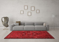 Machine Washable Persian Red Traditional Rug, wshtr3083red