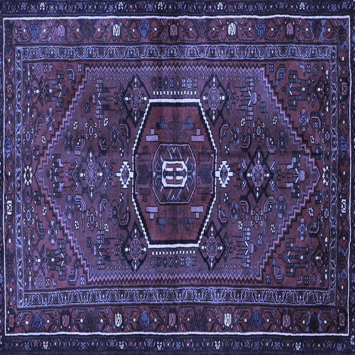 Square Persian Blue Traditional Rug, tr3083blu