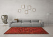 Machine Washable Persian Orange Traditional Area Rugs in a Living Room, wshtr3083org