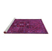 Sideview of Machine Washable Persian Purple Traditional Area Rugs, wshtr3083pur