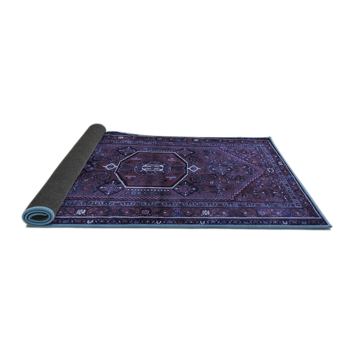 Sideview of Persian Blue Traditional Rug, tr3083blu