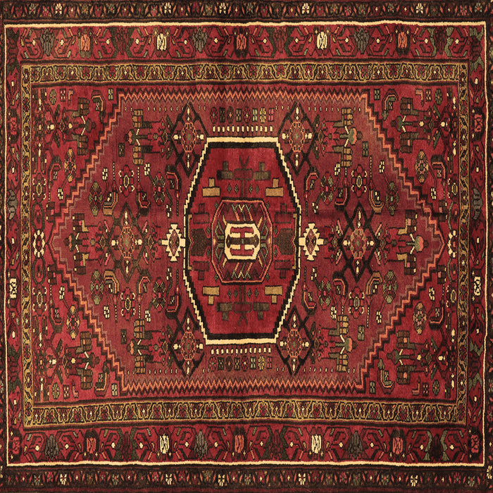 Square Persian Brown Traditional Rug, tr3083brn