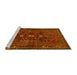 Sideview of Machine Washable Persian Yellow Traditional Rug, wshtr3083yw