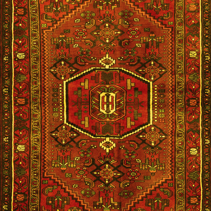 Machine Washable Persian Yellow Traditional Rug, wshtr3083yw
