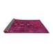 Sideview of Persian Pink Traditional Rug, tr3083pnk