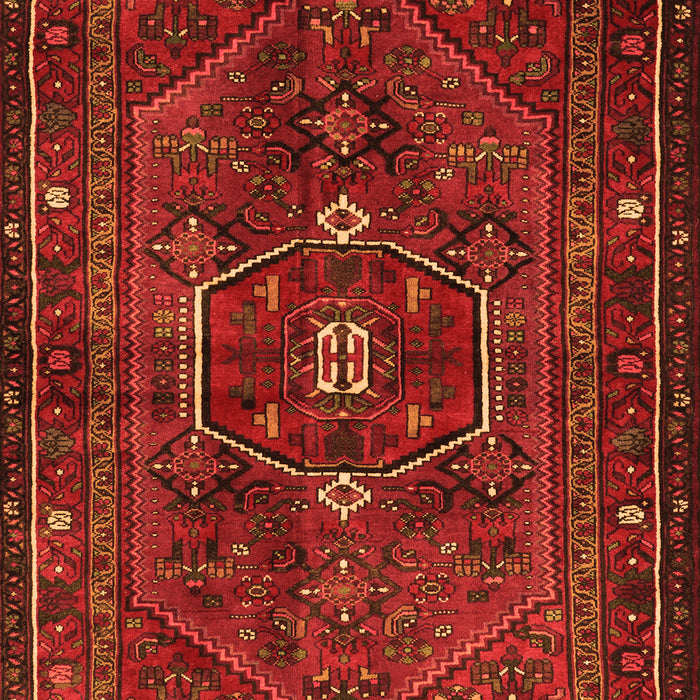 Serging Thickness of Machine Washable Persian Orange Traditional Area Rugs, wshtr3083org