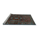 Sideview of Machine Washable Persian Light Blue Traditional Rug, wshtr3083lblu