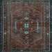 Square Persian Light Blue Traditional Rug, tr3083lblu