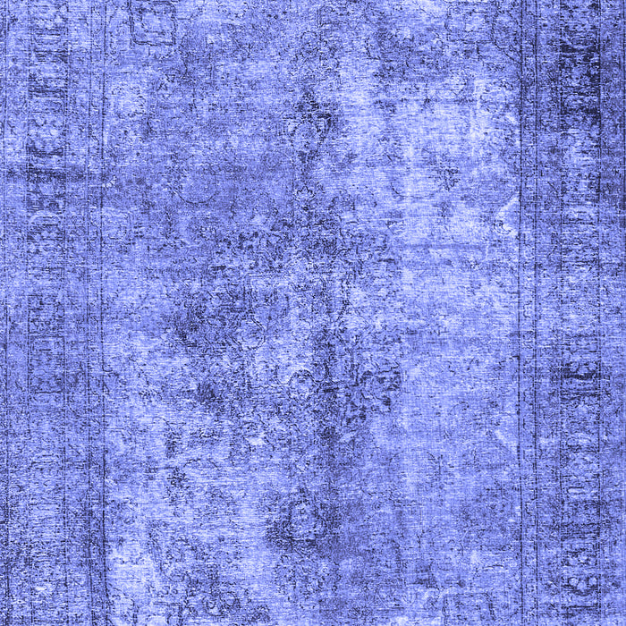 Machine Washable Persian Blue Traditional Rug, wshtr3084blu