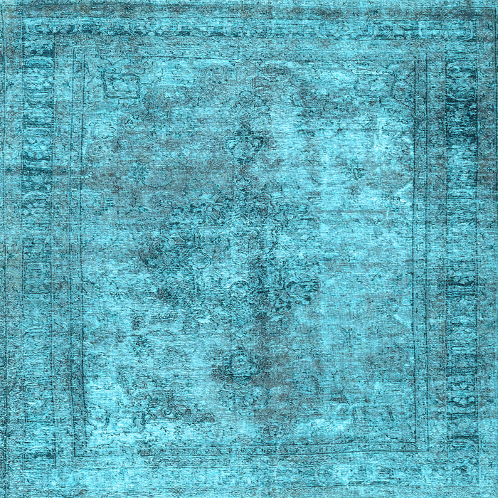 Square Machine Washable Persian Light Blue Traditional Rug, wshtr3084lblu